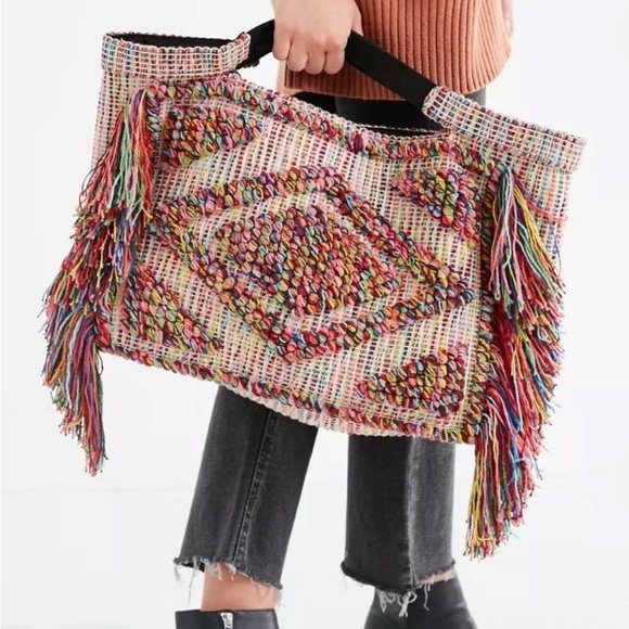 Urban Outfitters Handbags - Urban Outfitters Colorful Fringe Shoulder Bag